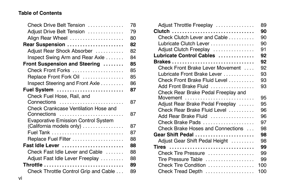 Polaris 2002 Victory Touring Cruiser User Manual | Page 12 / 166