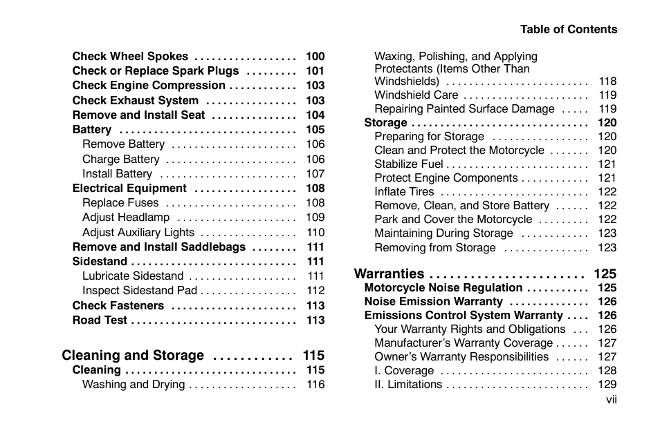 Polaris 2002 Victory Touring Cruiser User Manual | Page 13 / 166