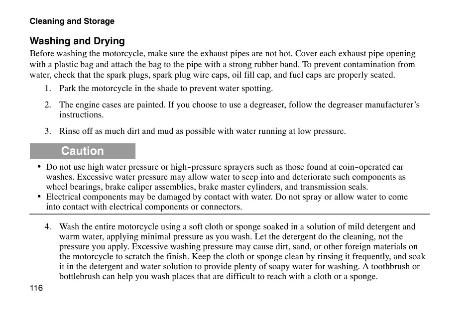Caution | Polaris 2002 Victory Touring Cruiser User Manual | Page 130 / 166