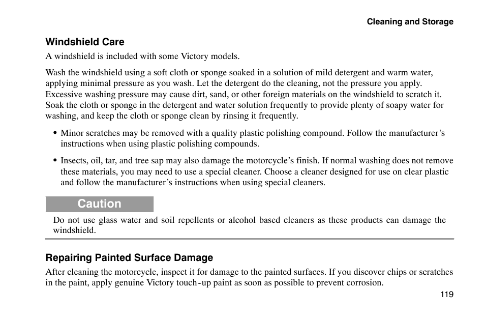 Caution | Polaris 2002 Victory Touring Cruiser User Manual | Page 133 / 166