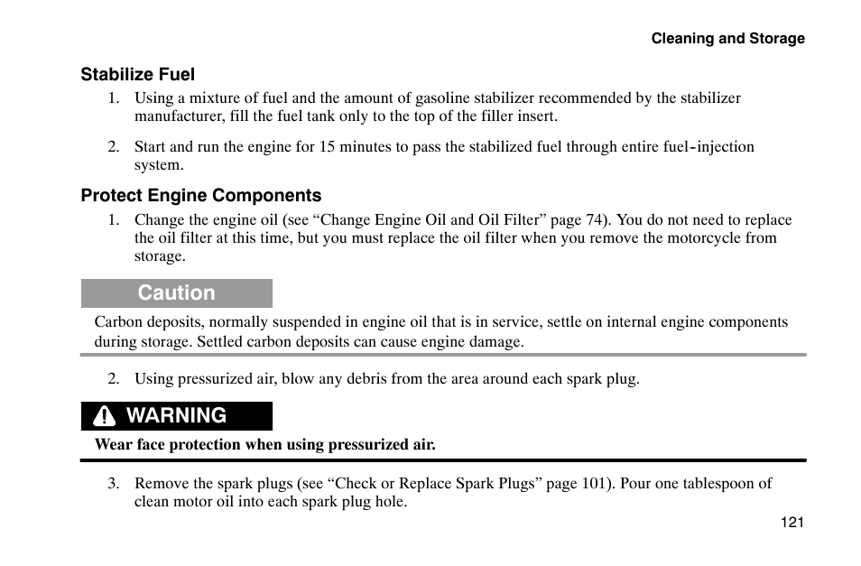 Caution, Warning | Polaris 2002 Victory Touring Cruiser User Manual | Page 135 / 166