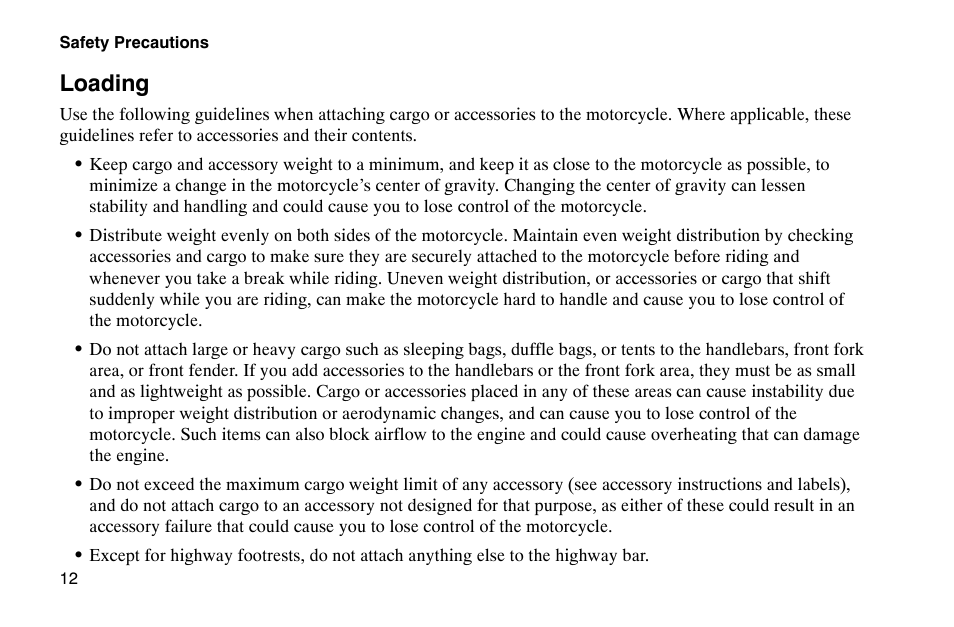 Loading | Polaris 2002 Victory Touring Cruiser User Manual | Page 26 / 166