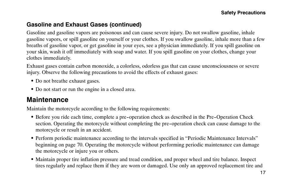 Maintenance | Polaris 2002 Victory Touring Cruiser User Manual | Page 31 / 166