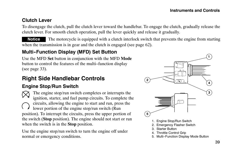 Right side handlebar controls | Polaris 2002 Victory Touring Cruiser User Manual | Page 53 / 166