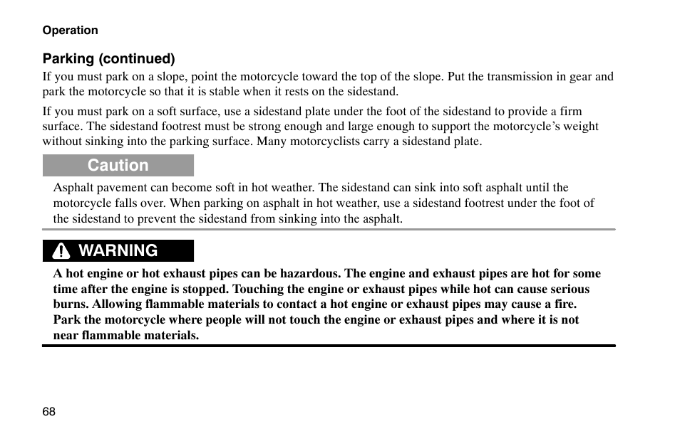 Caution, Warning | Polaris 2002 Victory Touring Cruiser User Manual | Page 82 / 166