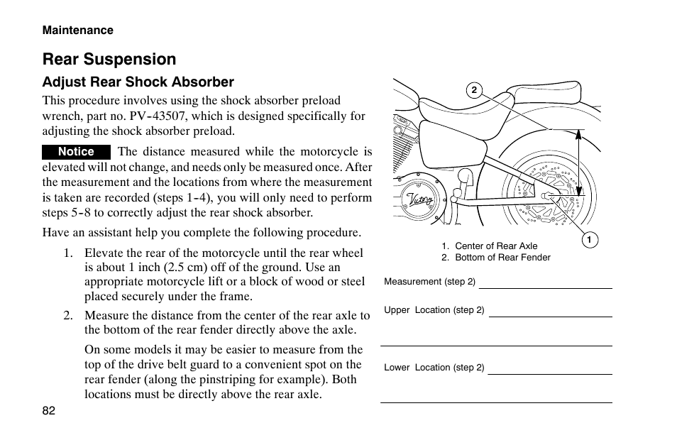 Rear suspension | Polaris 2002 Victory Touring Cruiser User Manual | Page 96 / 166