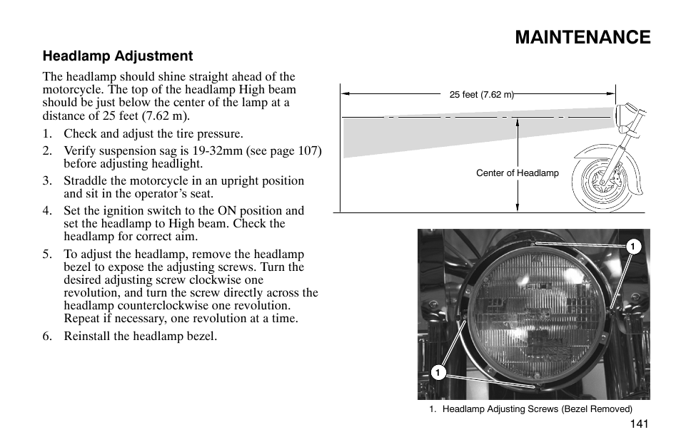 Maintenance | Polaris 2003 Victory Classic Cruiser User Manual | Page 143 / 180