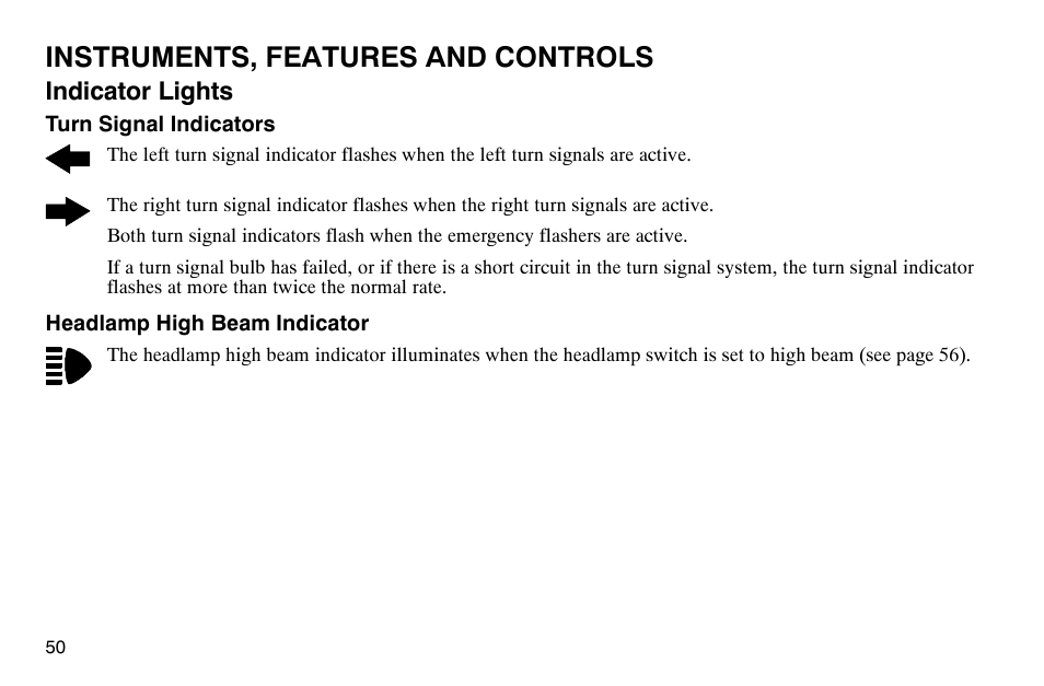 Instruments, features and controls | Polaris 2003 Victory Classic Cruiser User Manual | Page 52 / 180