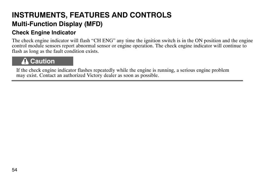 Instruments, features and controls | Polaris 2003 Victory Classic Cruiser User Manual | Page 56 / 180