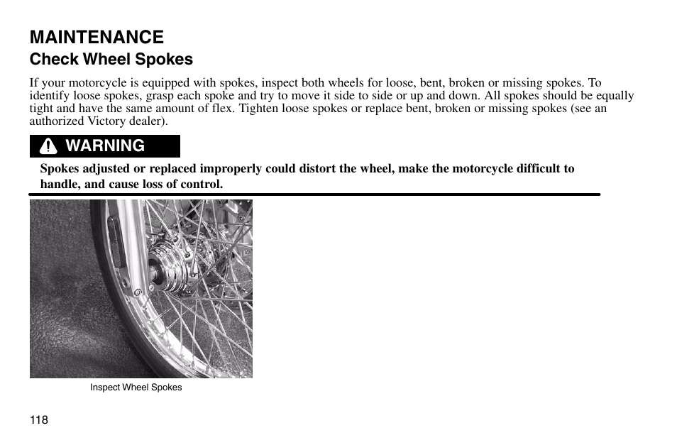 Maintenance | Polaris 2003 Victory Vegas User Manual | Page 120 / 164