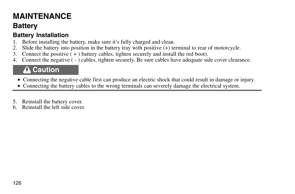 Maintenance | Polaris 2003 Victory Vegas User Manual | Page 128 / 164