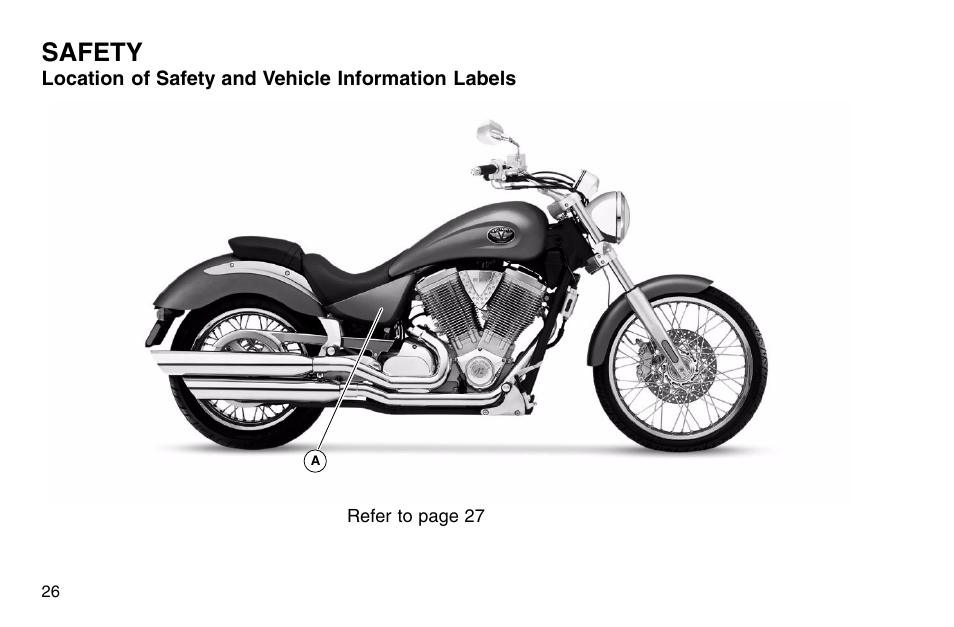 Safety | Polaris 2003 Victory Vegas User Manual | Page 28 / 164