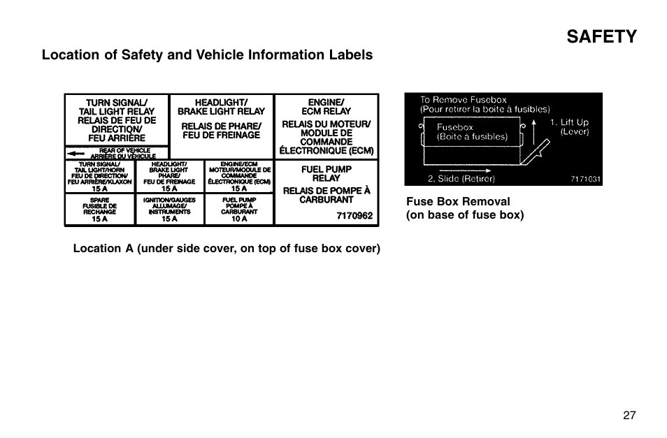 Safety | Polaris 2003 Victory Vegas User Manual | Page 29 / 164