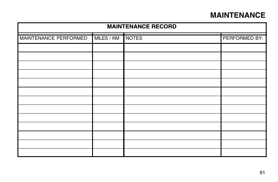 Maintenance | Polaris 2003 Victory Vegas User Manual | Page 83 / 164