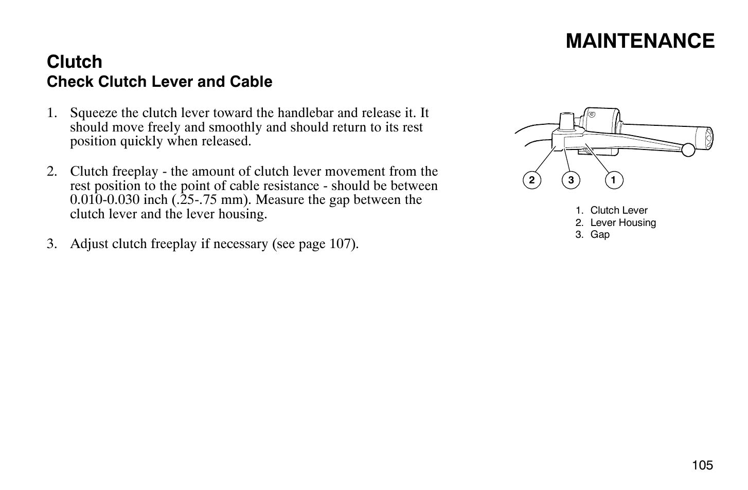Maintenance, Clutch | Polaris 2004 Victory Vegas User Manual | Page 107 / 165