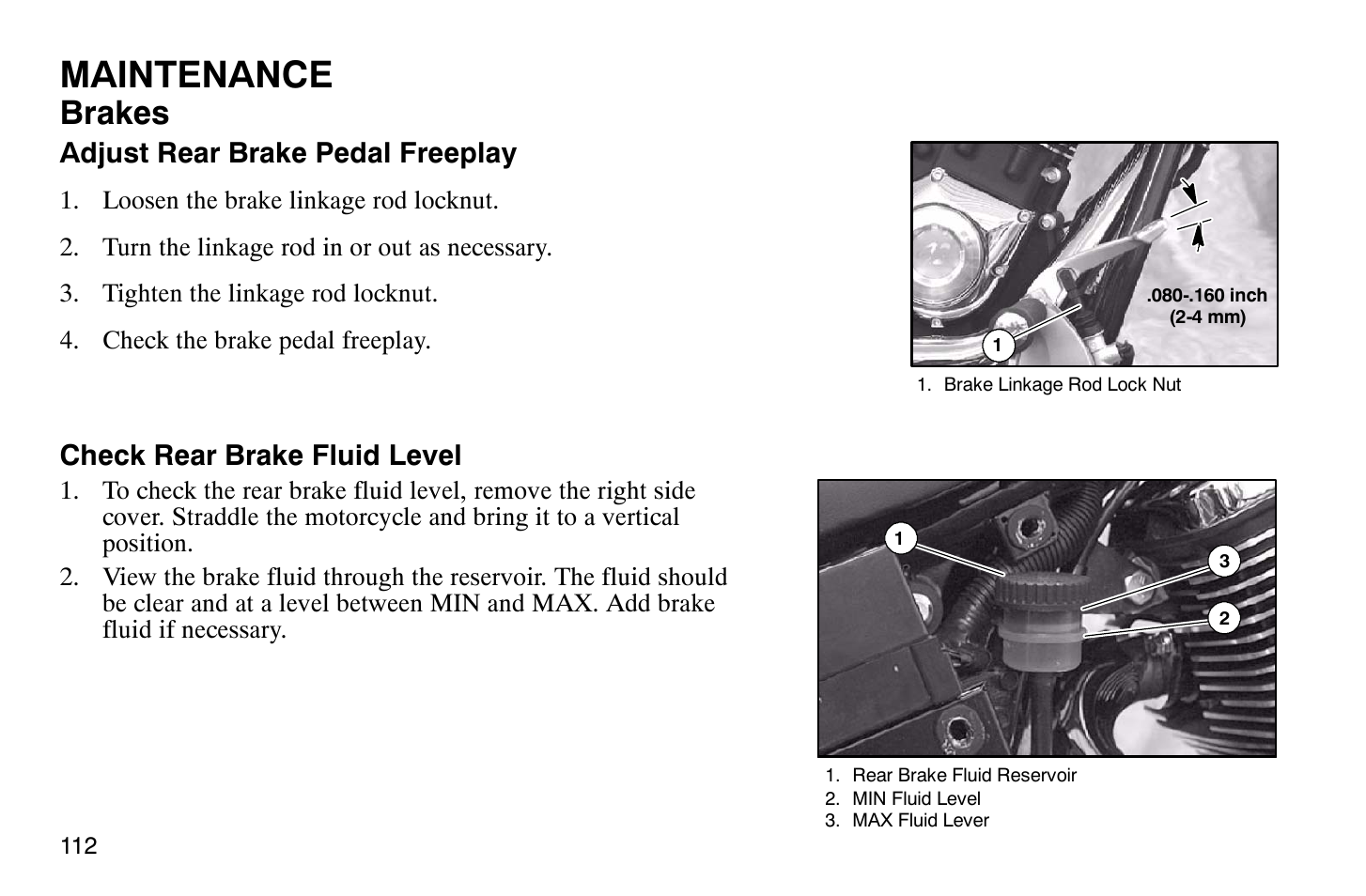 Maintenance, Brakes | Polaris 2004 Victory Vegas User Manual | Page 114 / 165