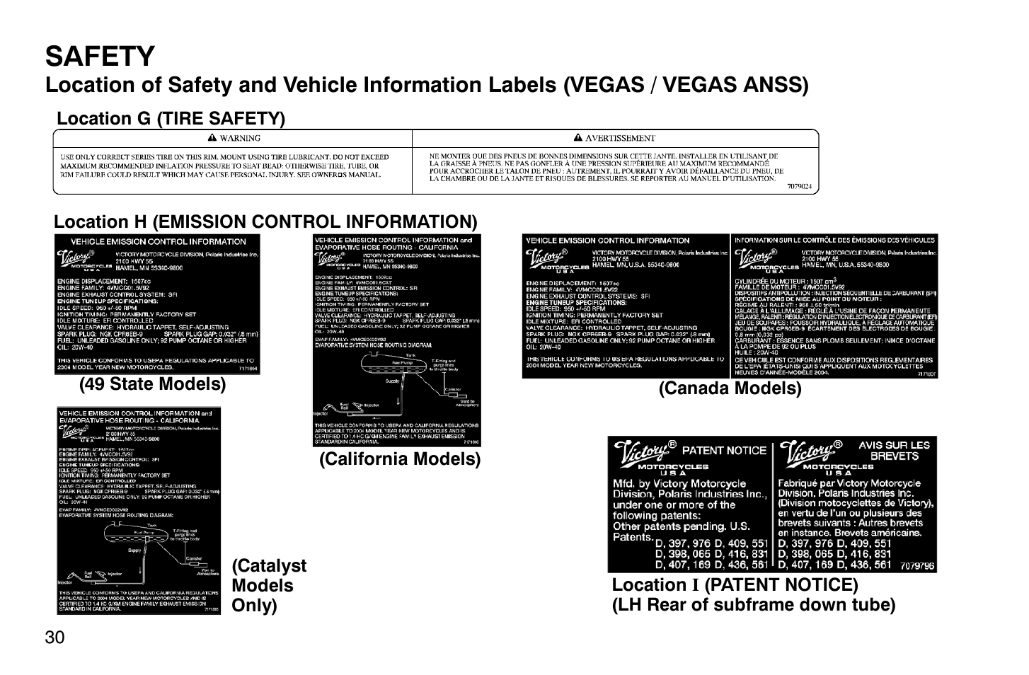 Safety | Polaris 2004 Victory Vegas User Manual | Page 32 / 165