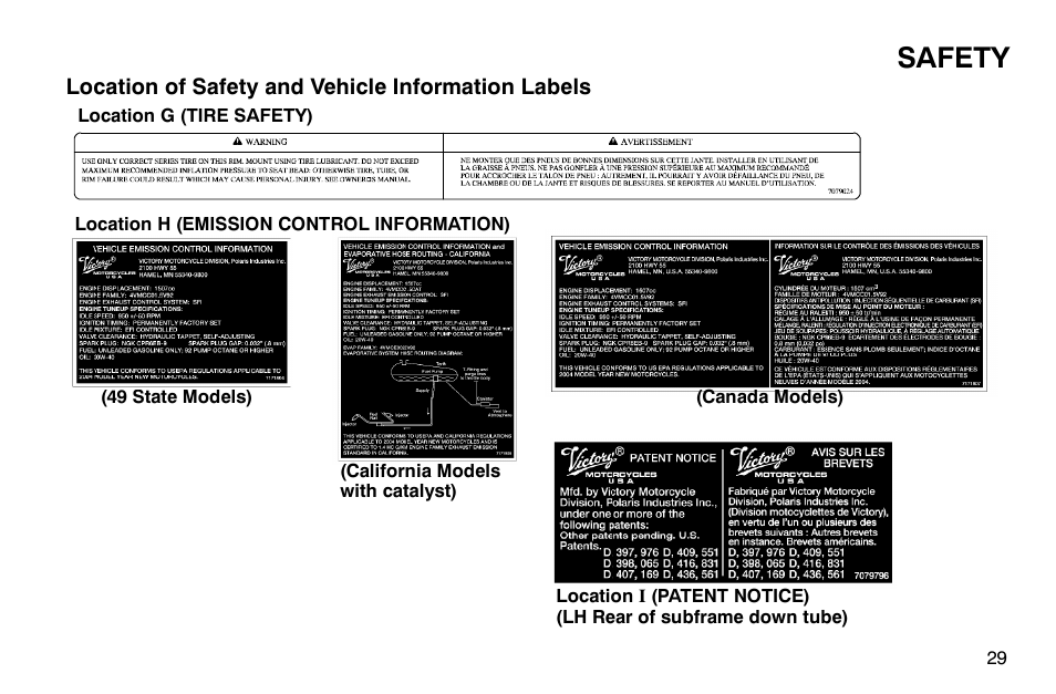 Safety | Polaris 2004 Victory Kingpin User Manual | Page 31 / 162