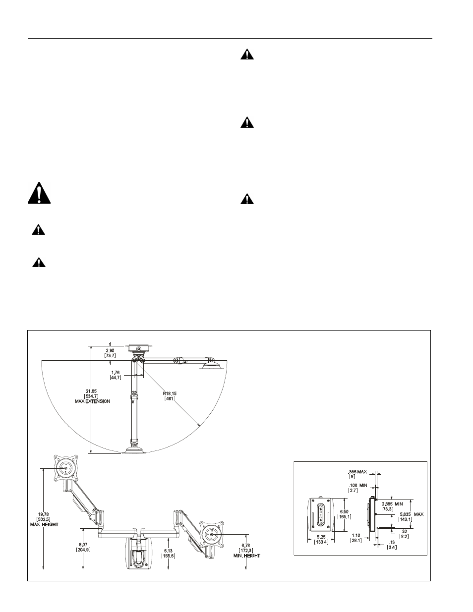 Chief Manufacturing Universal Slat Wall Multi Arm Mount KSY220 User Manual | Page 2 / 10