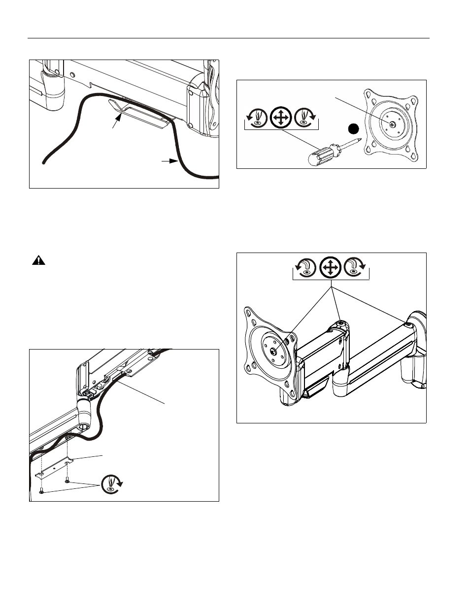 Adjustments | Chief Manufacturing Universal Slat Wall Multi Arm Mount KSY220 User Manual | Page 8 / 10