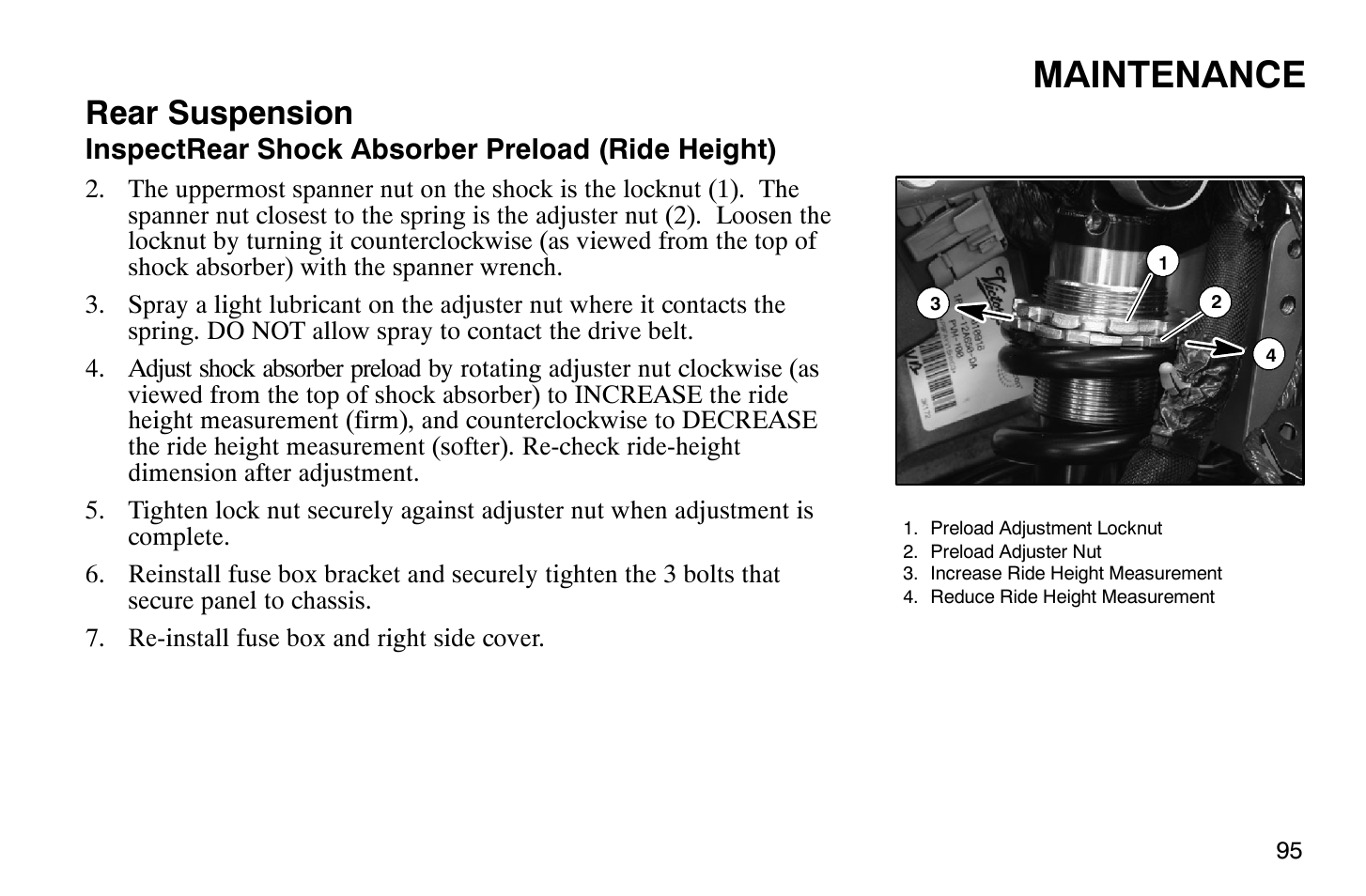 Maintenance, Rear suspension | Polaris 2007 Victory Hammer User Manual | Page 100 / 167