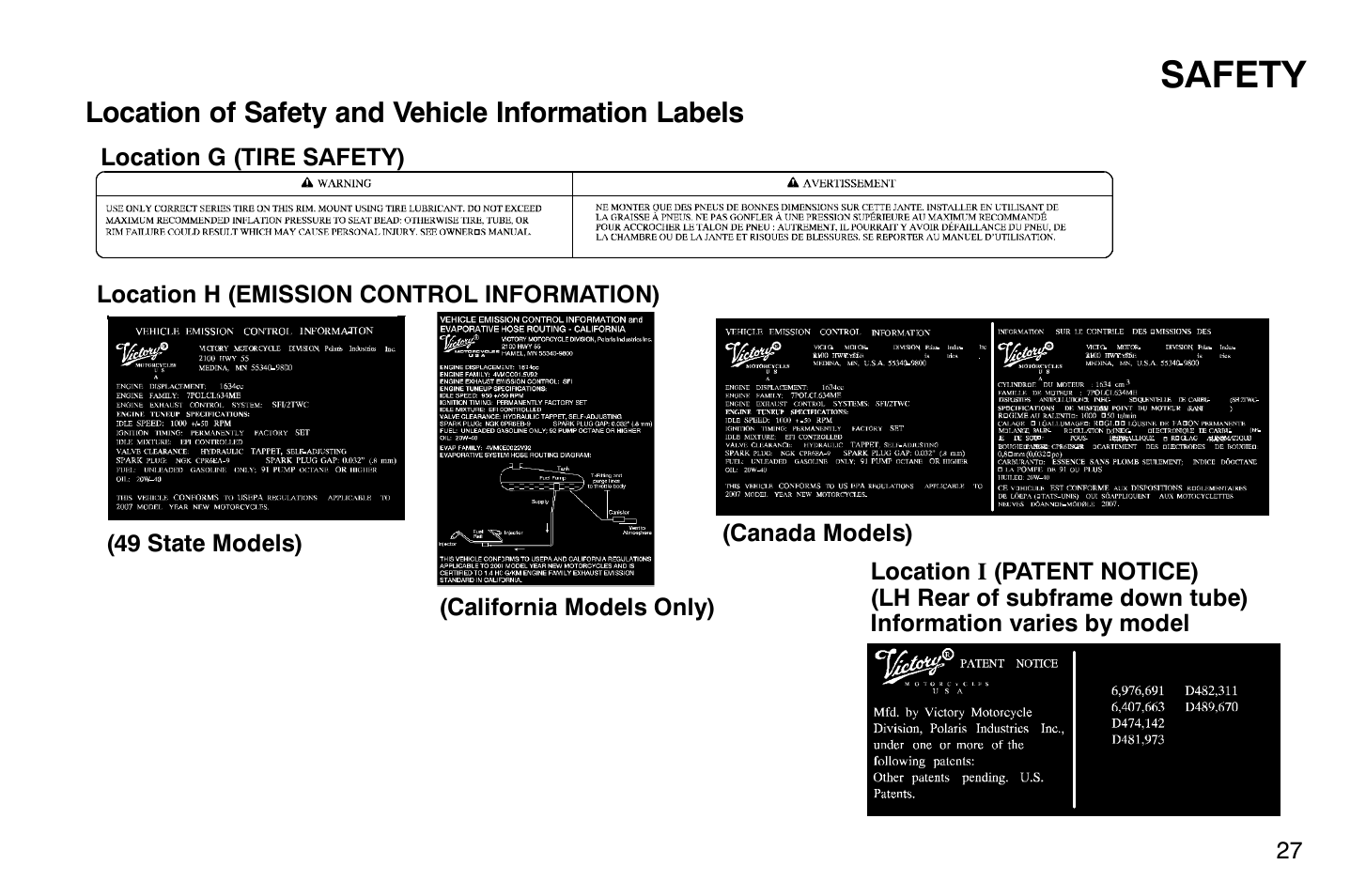 Safety | Polaris 2007 Victory Hammer User Manual | Page 32 / 167
