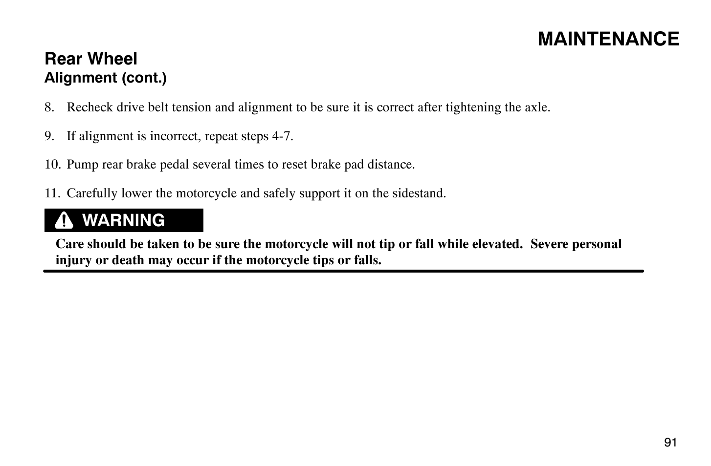 Maintenance | Polaris 2007 Victory Hammer User Manual | Page 96 / 167