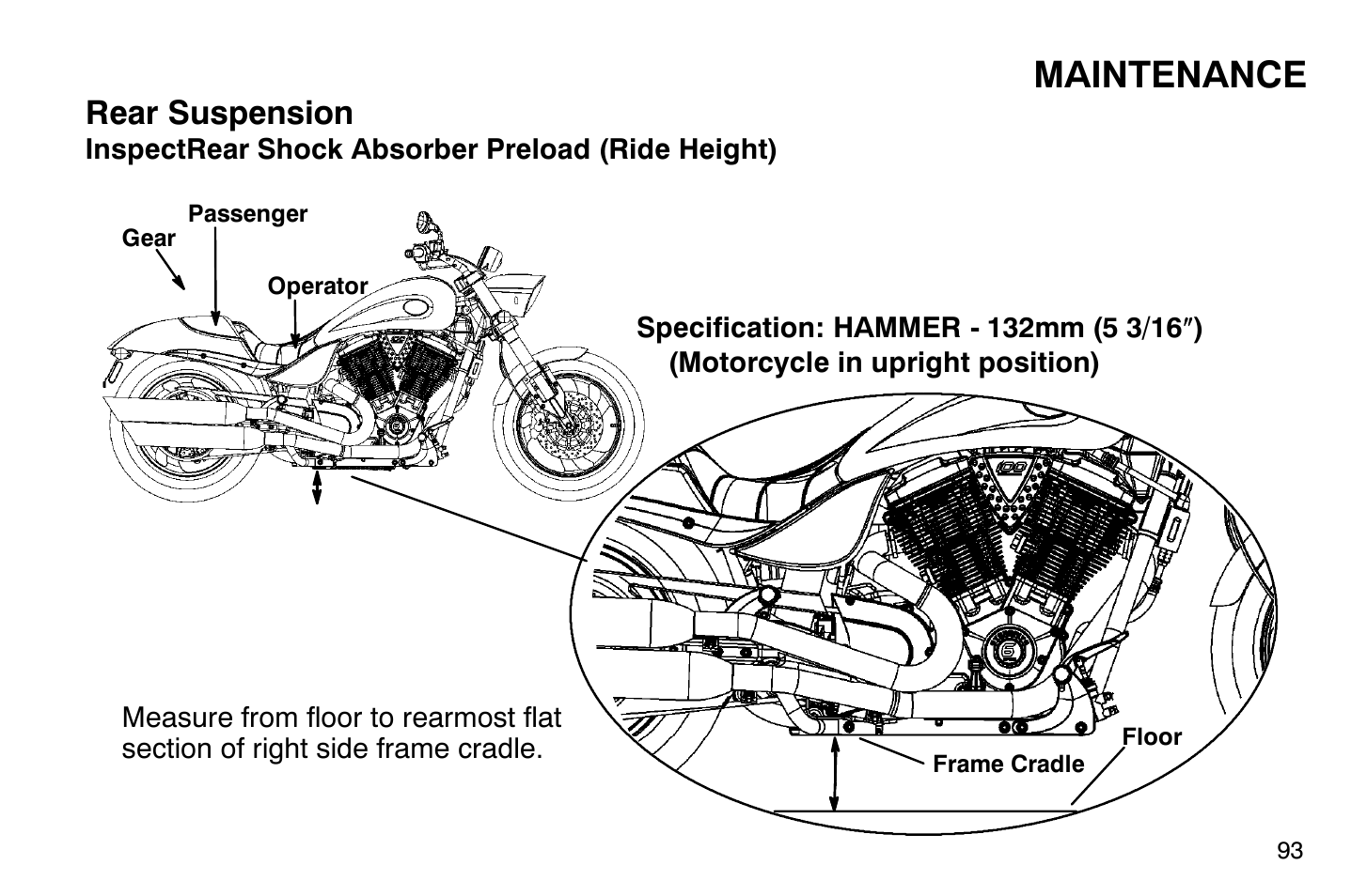 Maintenance, Rear suspension | Polaris 2007 Victory Hammer User Manual | Page 98 / 167