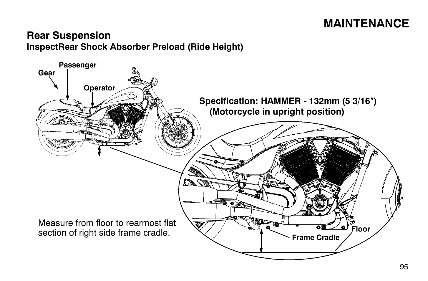 Maintenance, Rear suspension | Polaris 2008 Victory Hammer User Manual | Page 100 / 170