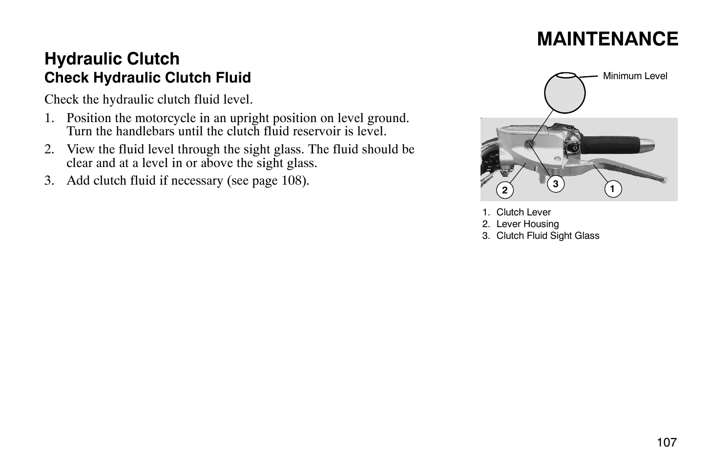 Maintenance, Hydraulic clutch | Polaris 2008 Victory Hammer User Manual | Page 112 / 170