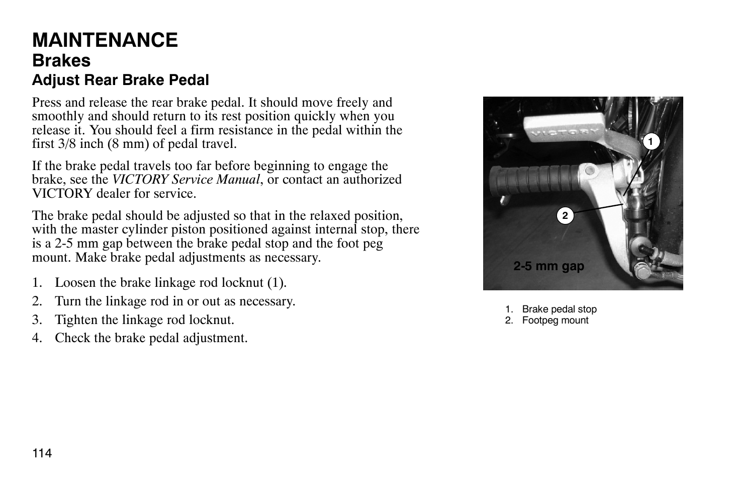 Maintenance, Brakes | Polaris 2008 Victory Hammer User Manual | Page 119 / 170