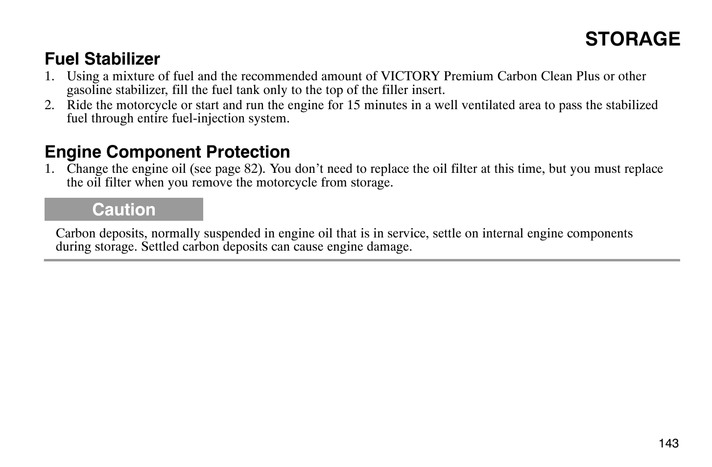 Storage | Polaris 2008 Victory Hammer User Manual | Page 148 / 170