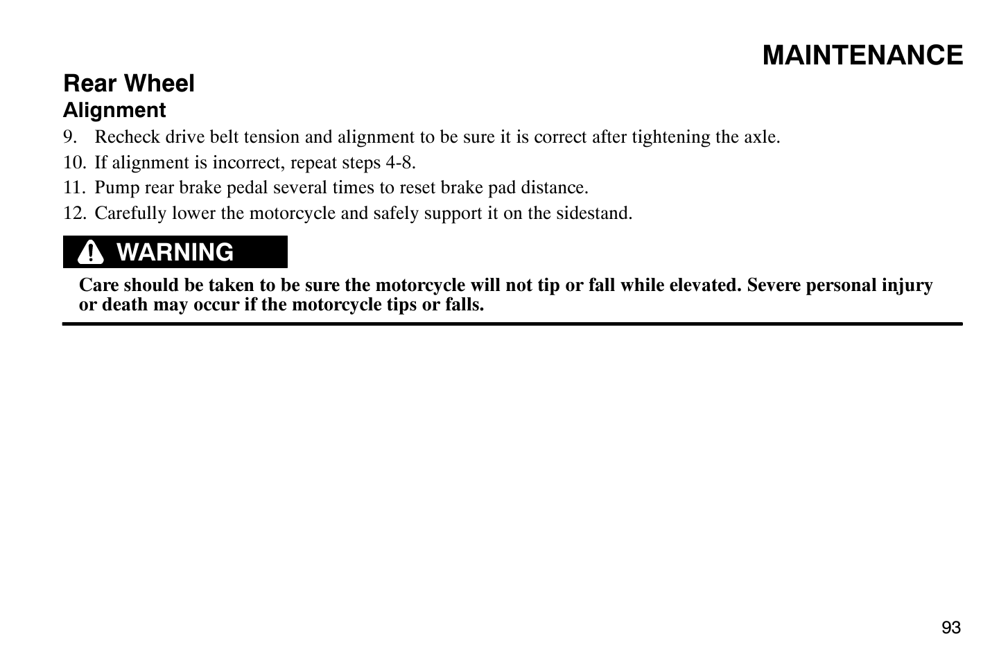 Maintenance | Polaris 2008 Victory Hammer User Manual | Page 98 / 170