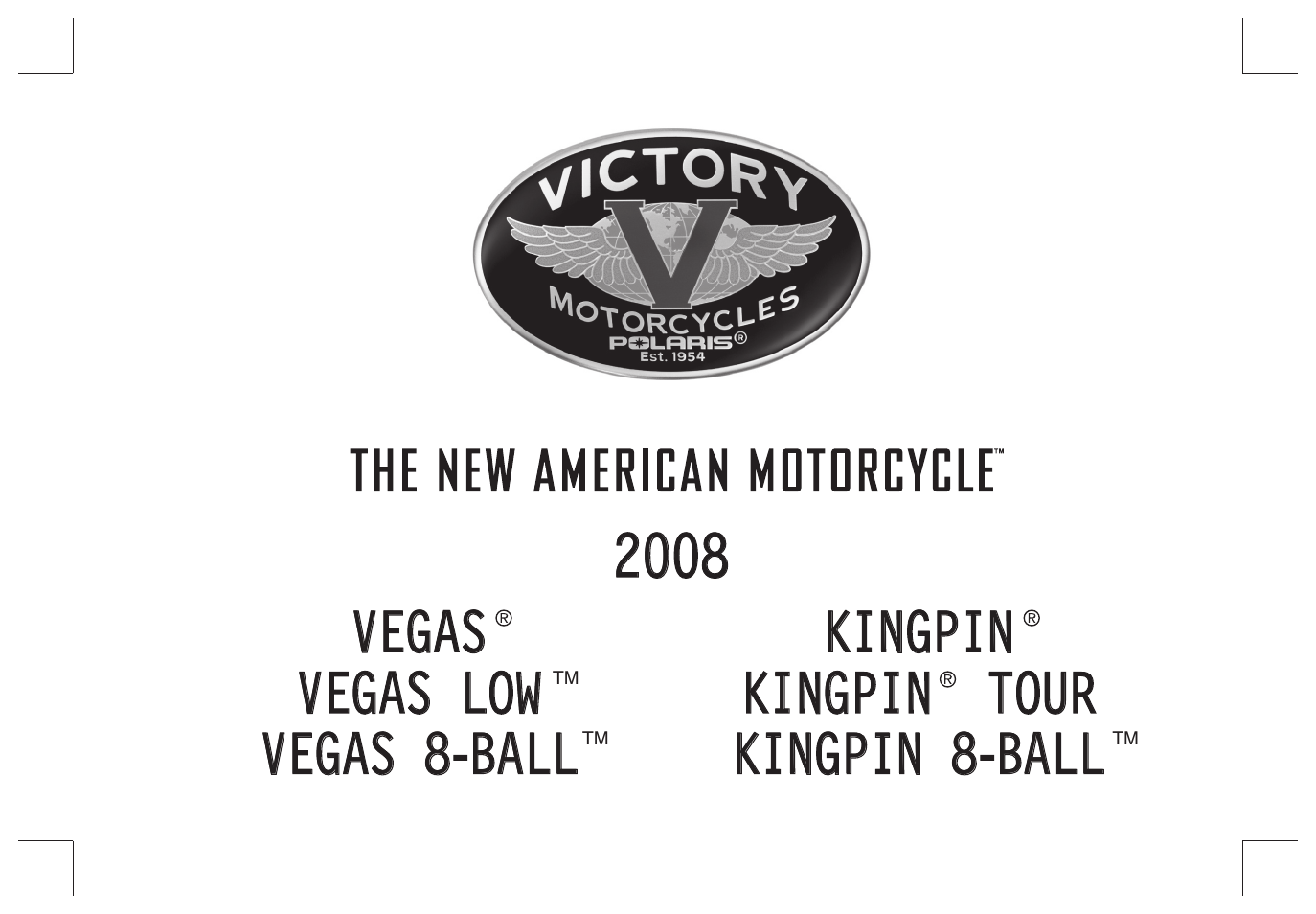 Polaris 2008 Victory Vegas User Manual | 178 pages