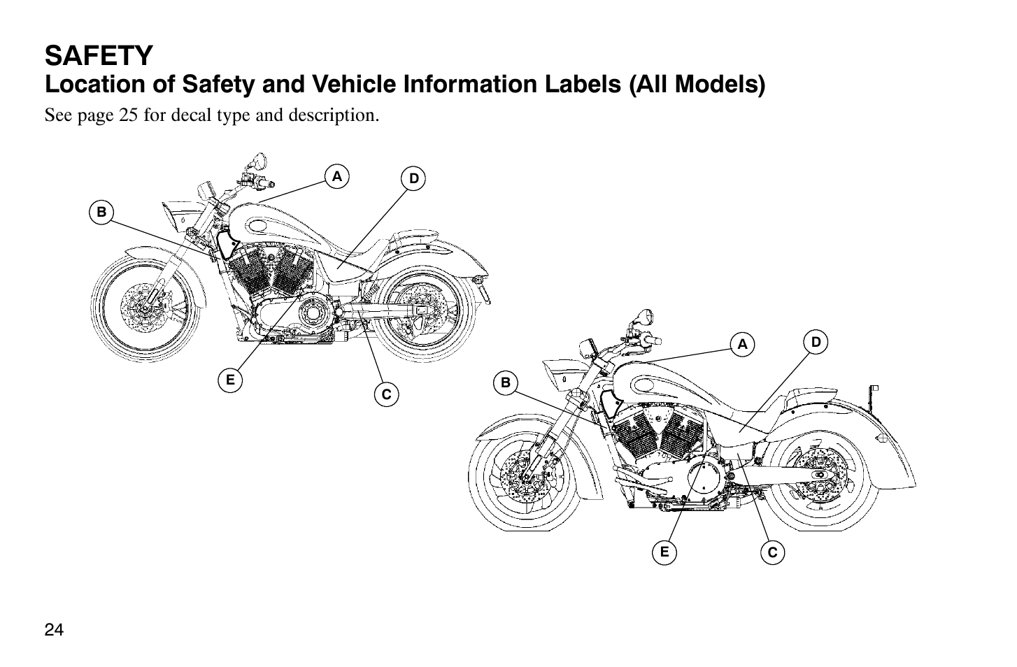 Safety | Polaris 2008 Victory Vegas User Manual | Page 29 / 178