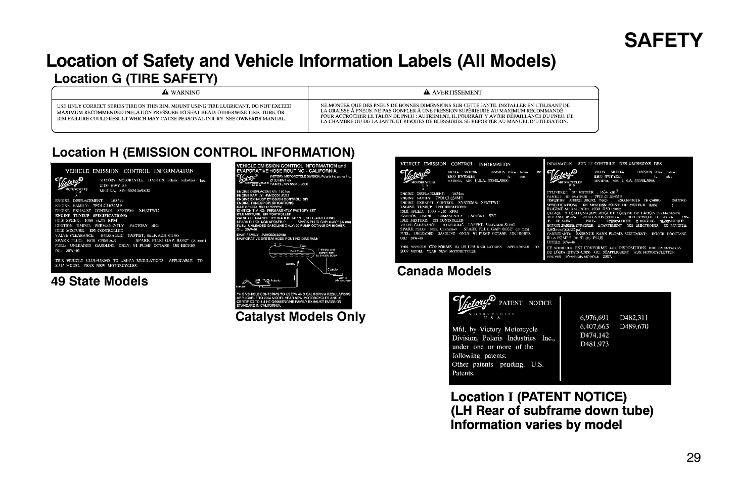 Safety | Polaris 2008 Victory Vegas User Manual | Page 34 / 178