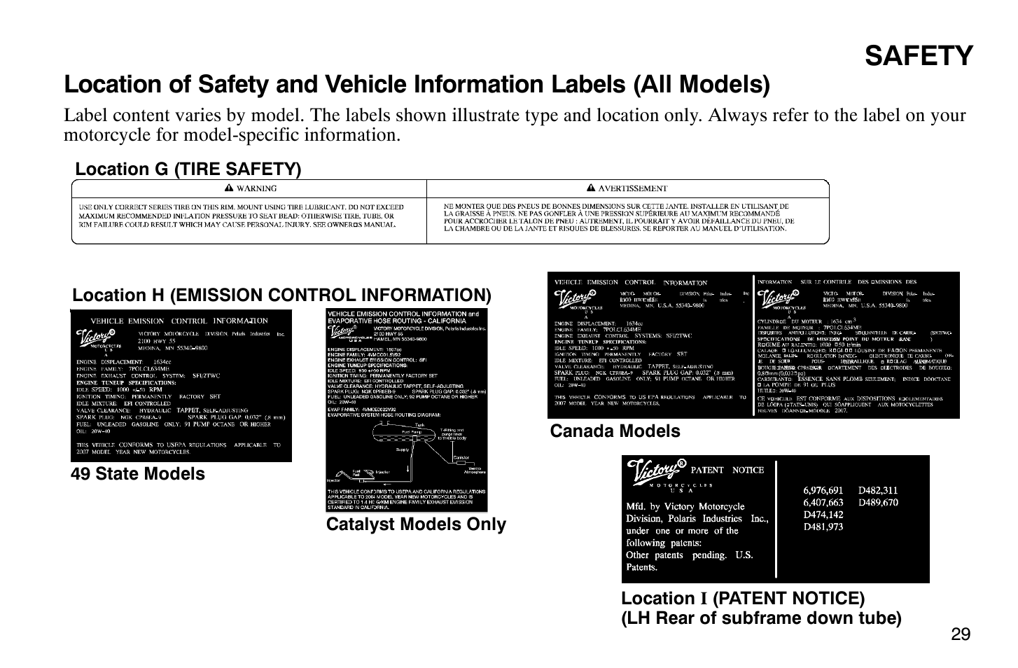 Safety | Polaris 2009 Victory Vegas User Manual | Page 34 / 178