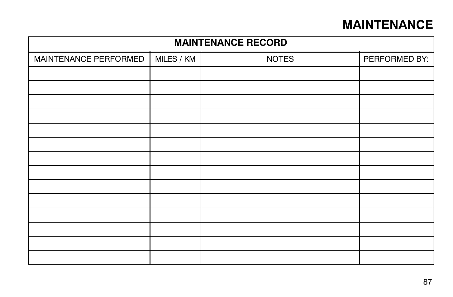 Maintenance | Polaris 2009 Victory Vegas User Manual | Page 92 / 178
