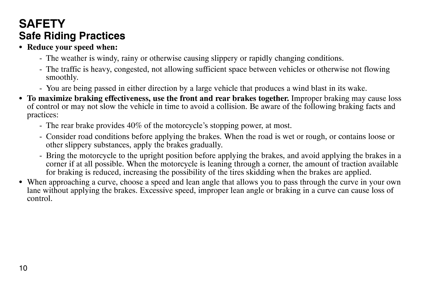 Safety, Safe riding practices | Polaris 2009 Victory Vegas Jackpot User Manual | Page 15 / 171