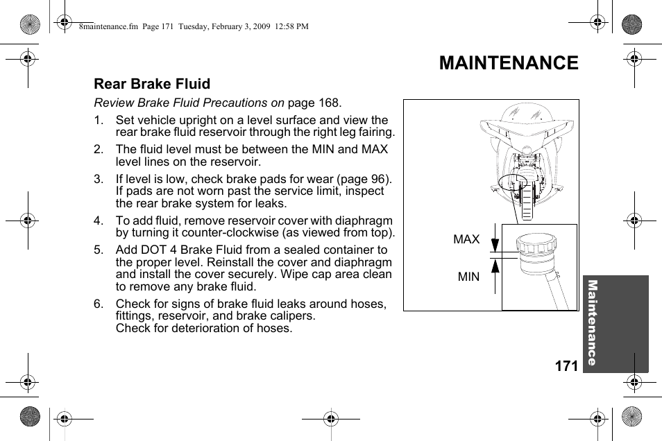 Maintenance | Polaris 2009 Victory Victory Vision User Manual | Page 174 / 323