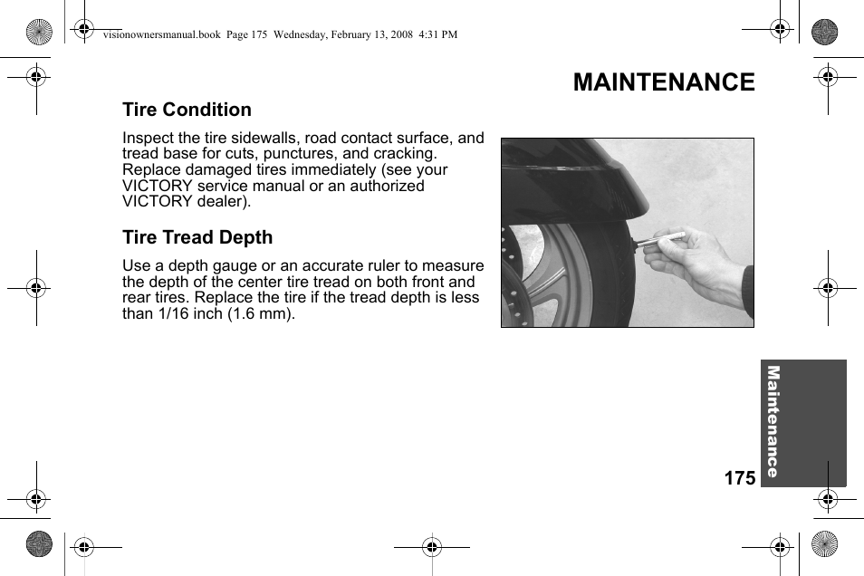 Maintenance | Polaris 2009 Victory Victory Vision User Manual | Page 178 / 323