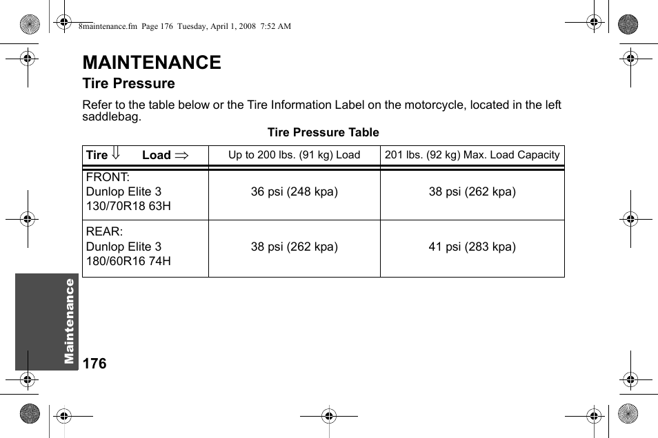 Maintenance | Polaris 2009 Victory Victory Vision User Manual | Page 179 / 323