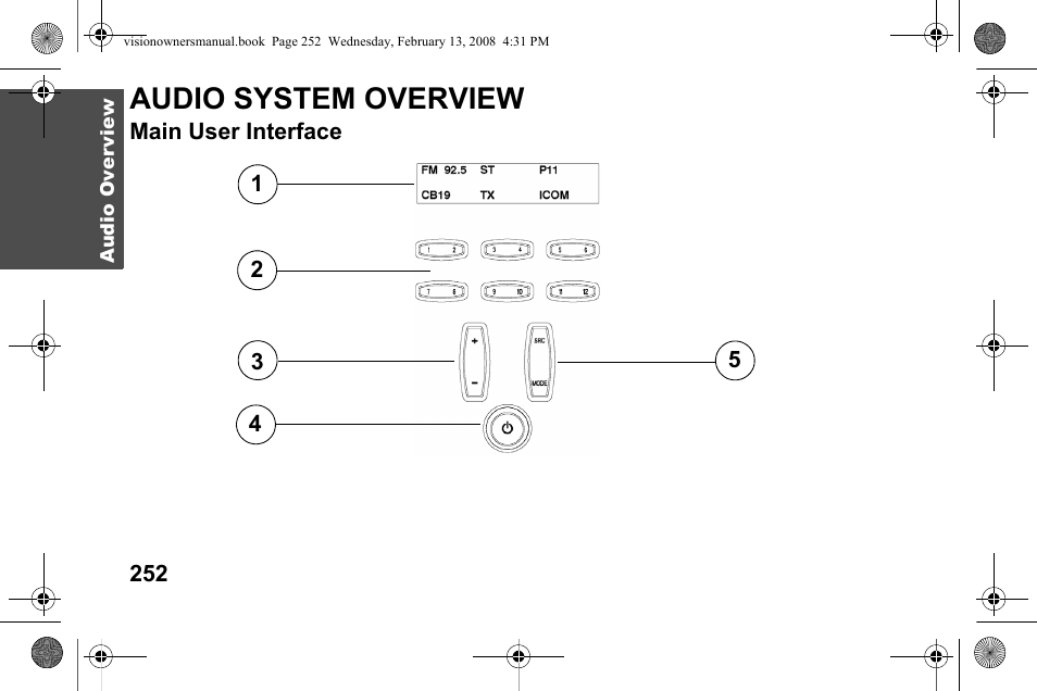 Audio system overview | Polaris 2009 Victory Victory Vision User Manual | Page 255 / 323