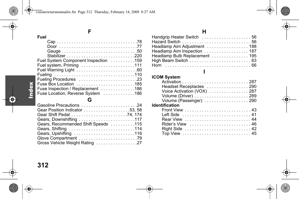 Polaris 2009 Victory Victory Vision User Manual | Page 315 / 323