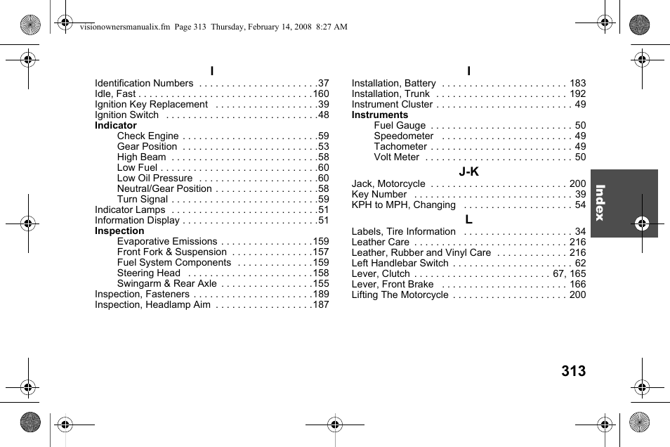 Polaris 2009 Victory Victory Vision User Manual | Page 316 / 323