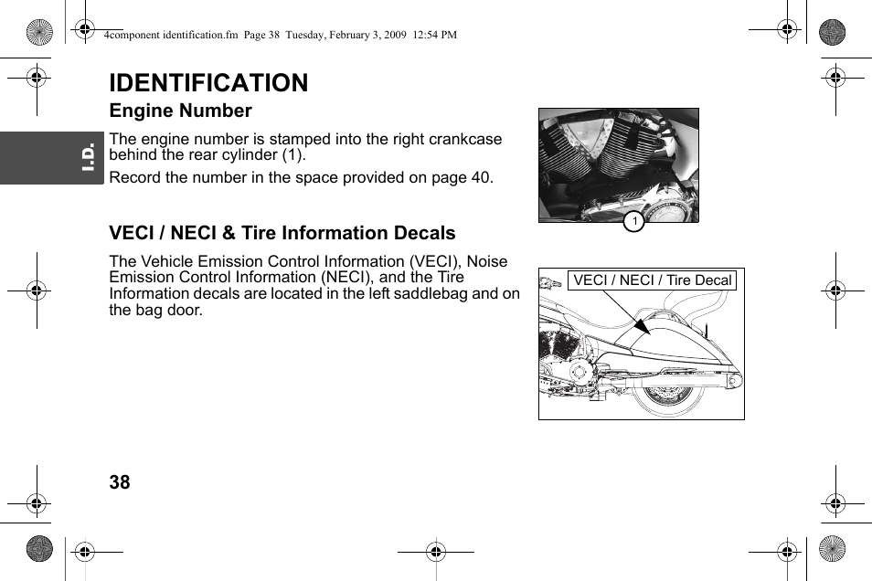 Identification | Polaris 2009 Victory Victory Vision User Manual | Page 41 / 323