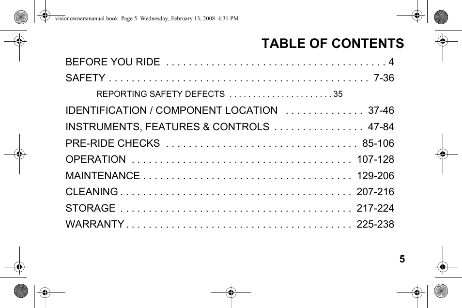 Polaris 2009 Victory Victory Vision User Manual | Page 8 / 323