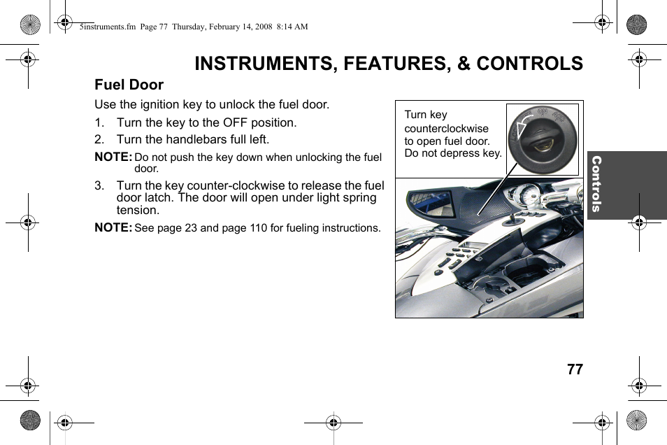 Instruments, features, & controls | Polaris 2009 Victory Victory Vision User Manual | Page 80 / 323