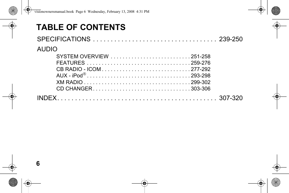 Polaris 2009 Victory Victory Vision User Manual | Page 9 / 323