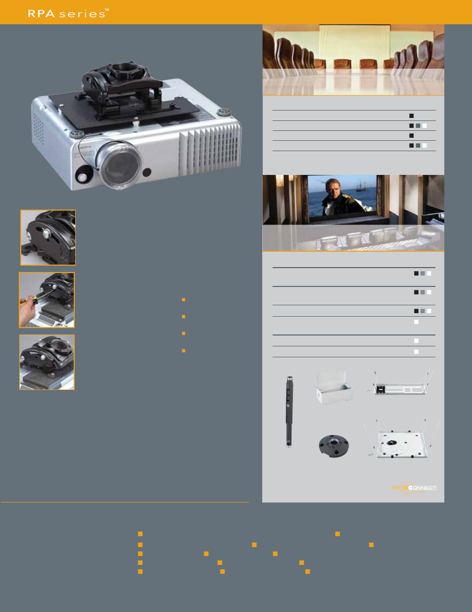 Projector mounts, Accessories, Rpa elite projector mount | Chief Manufacturing RPA-U User Manual | Page 6 / 6